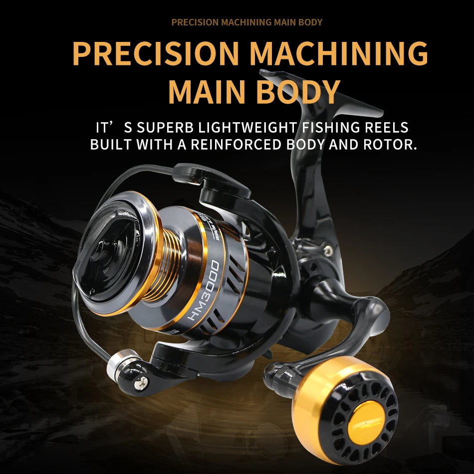 Rooblinos Spinning Fishing Reel High Speed Max Drag 10kg