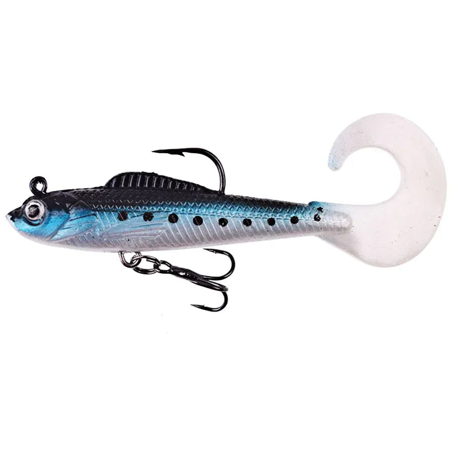 Six Piece Wobblers Soft Silicone Lures for Sea Bass