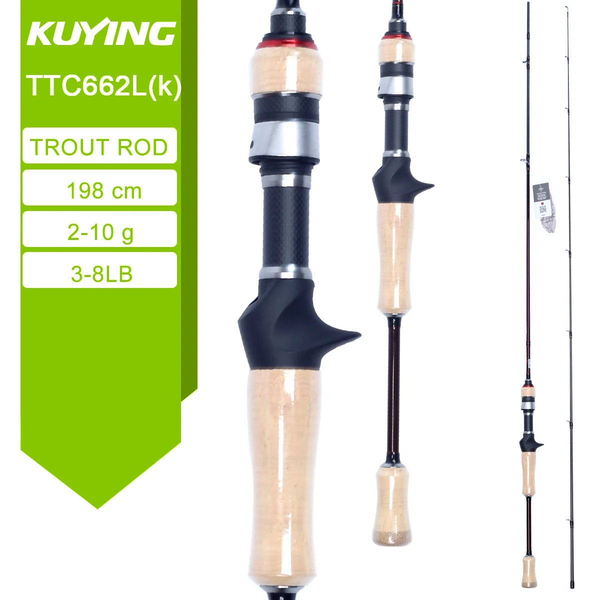 Kuying Lure Rod Casting Spinning Carbon Fishing Rod