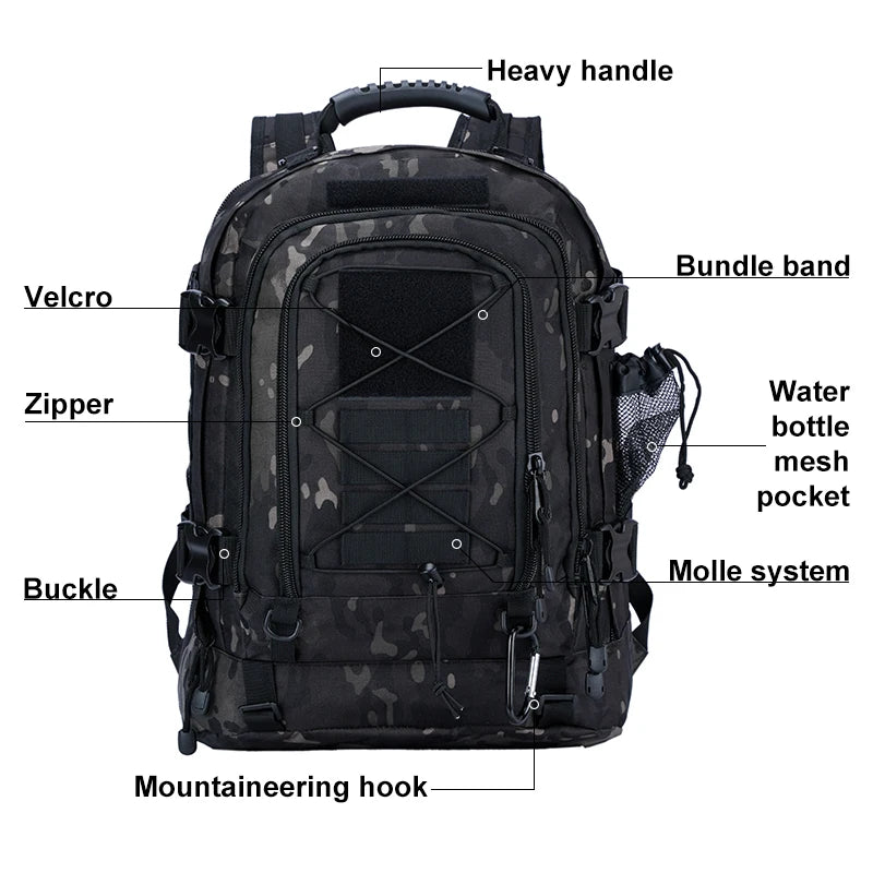 Tactical Military Backpack Molle Assault Daypack For Hiking Camping Travel