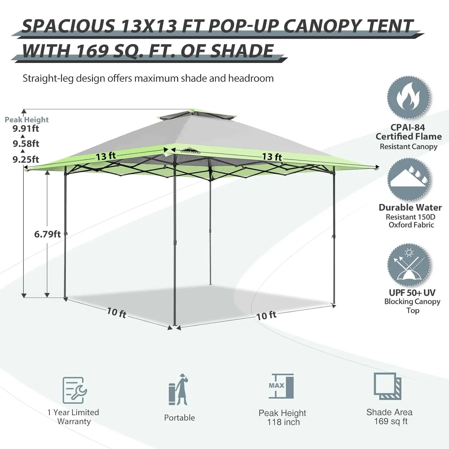 Pop Up Canopy Tent Outdoor Instant Easy Setup Shelter