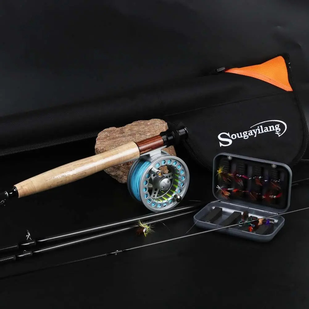 Fly Fishing Rod And Reel Combo Kit Saltwater Freshwater Angling