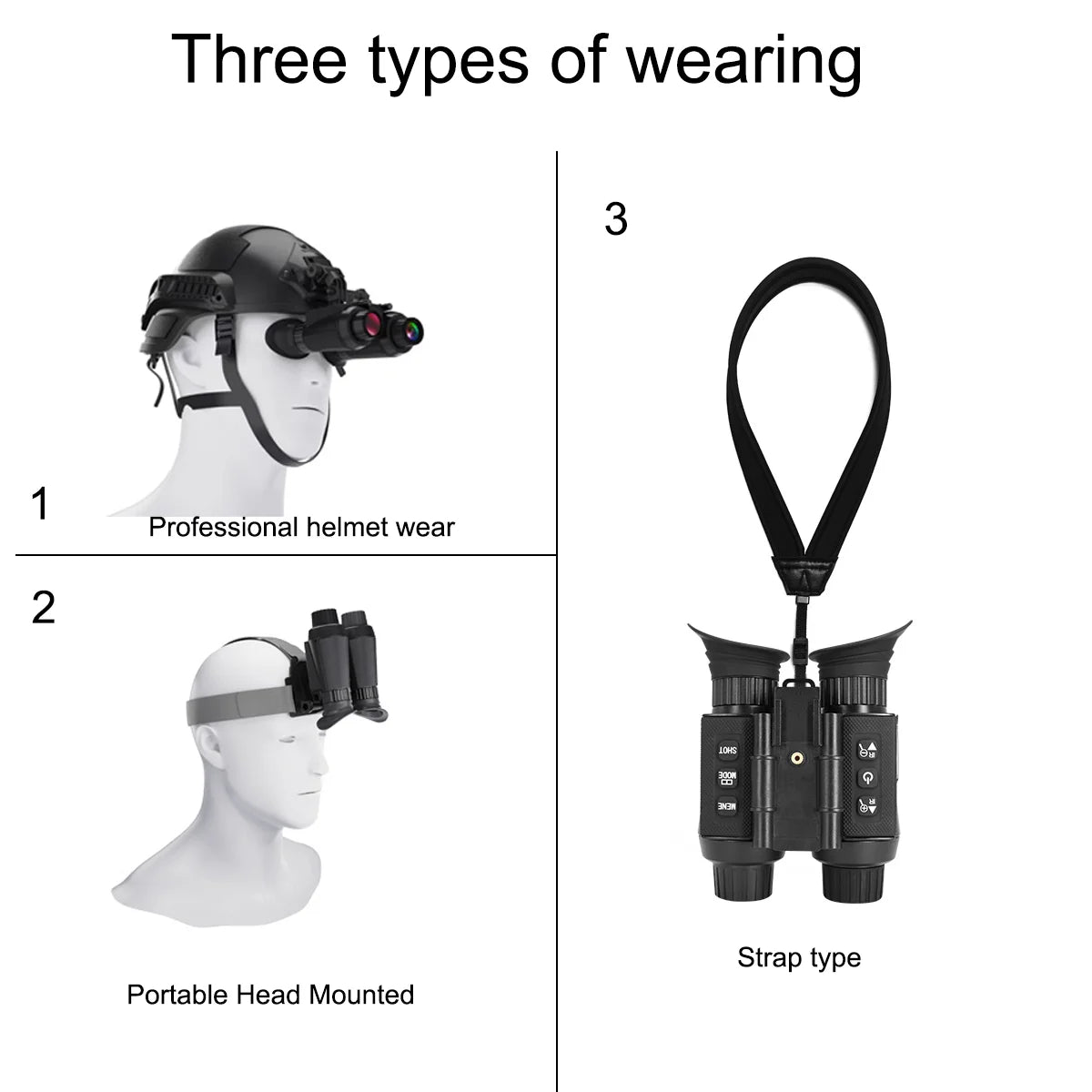 Hrvzdvw Head Mounted Night Vision Goggles With 4K 3D Vision