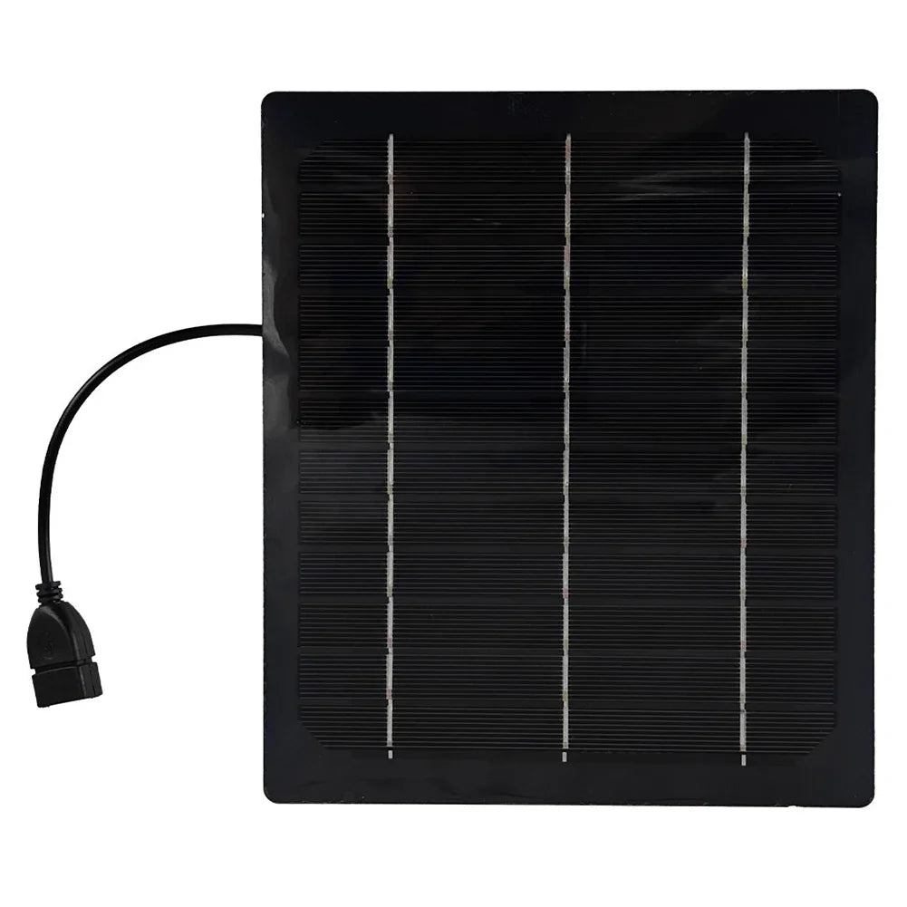 Solar Panel Powered Camping Fan With USB Charger Outdoor Fan