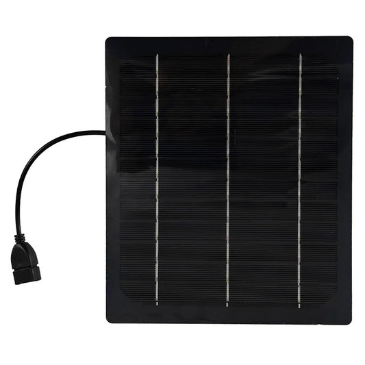 Solar Panel Powered Camping Fan With USB Charger Outdoor Fan