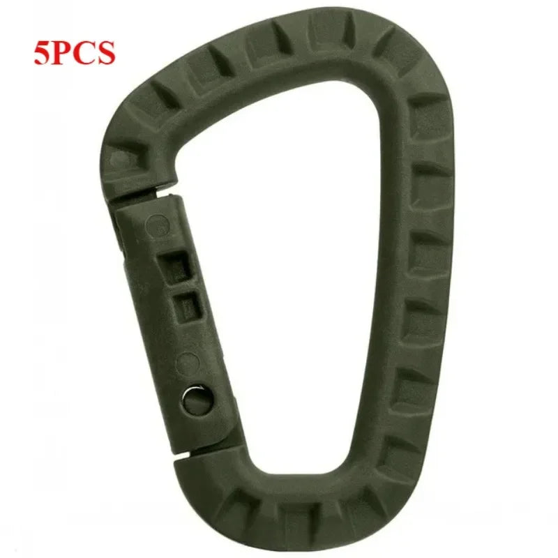 Plastic Carabiner Snap Clip D Ring For Webbing MOLLE Gear