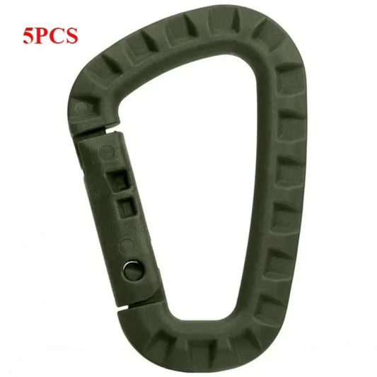 Plastic Carabiner Snap Clip D Ring For Webbing MOLLE Gear