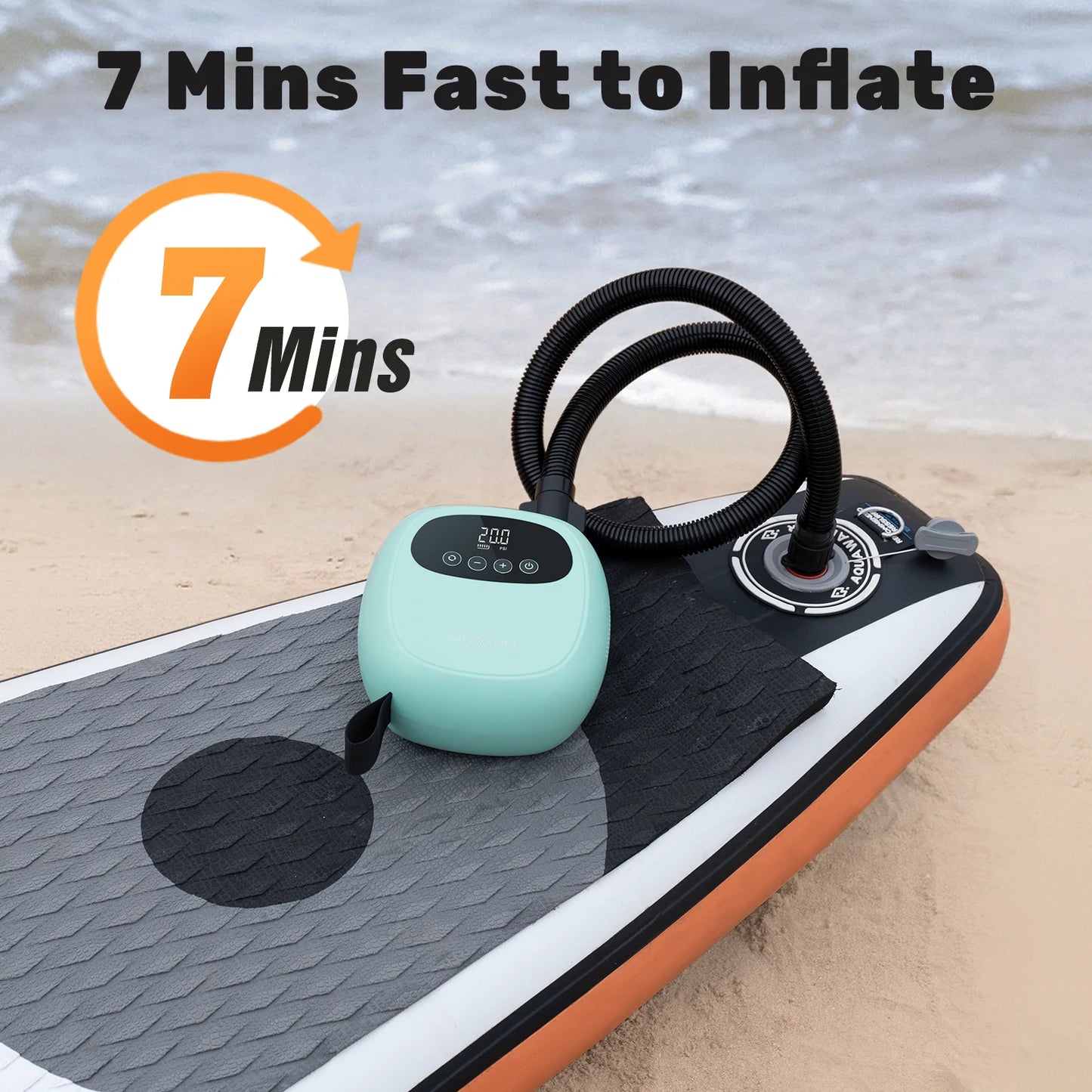 DP3 Electric 20PSI SUP Pump 38.48Wh Battery Paddle Board Inflation