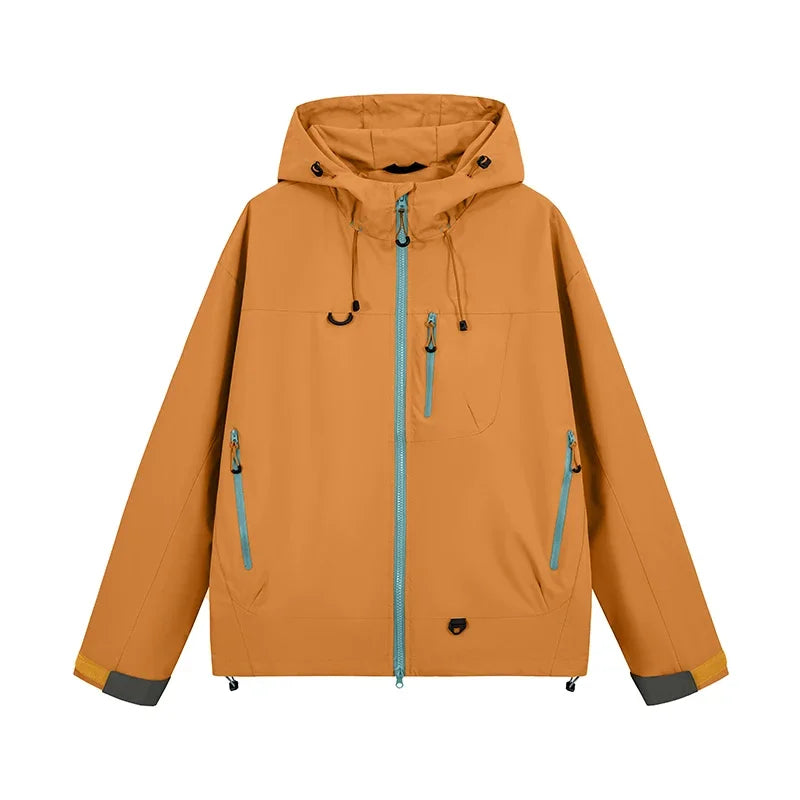 Unisex Waterproof Hooded Windbreaker Jacket For Hiking And Outdoor