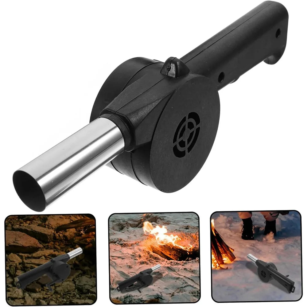 AEHOME Outdoor BBQ Fan Blower Hand Crank Bladeless Design