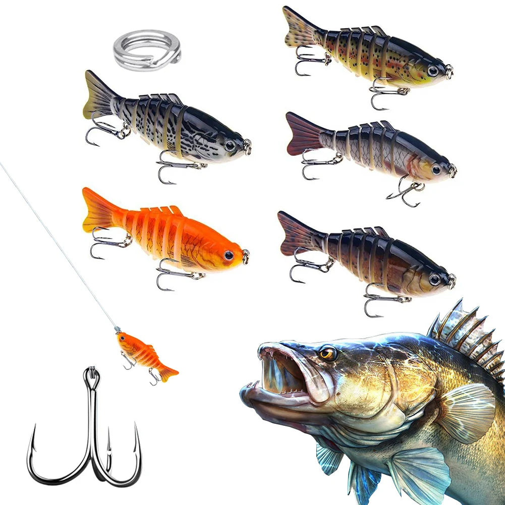 Sinking Wobblers Lifelike Multi Jointed Swimbait For Pike Bass Trout