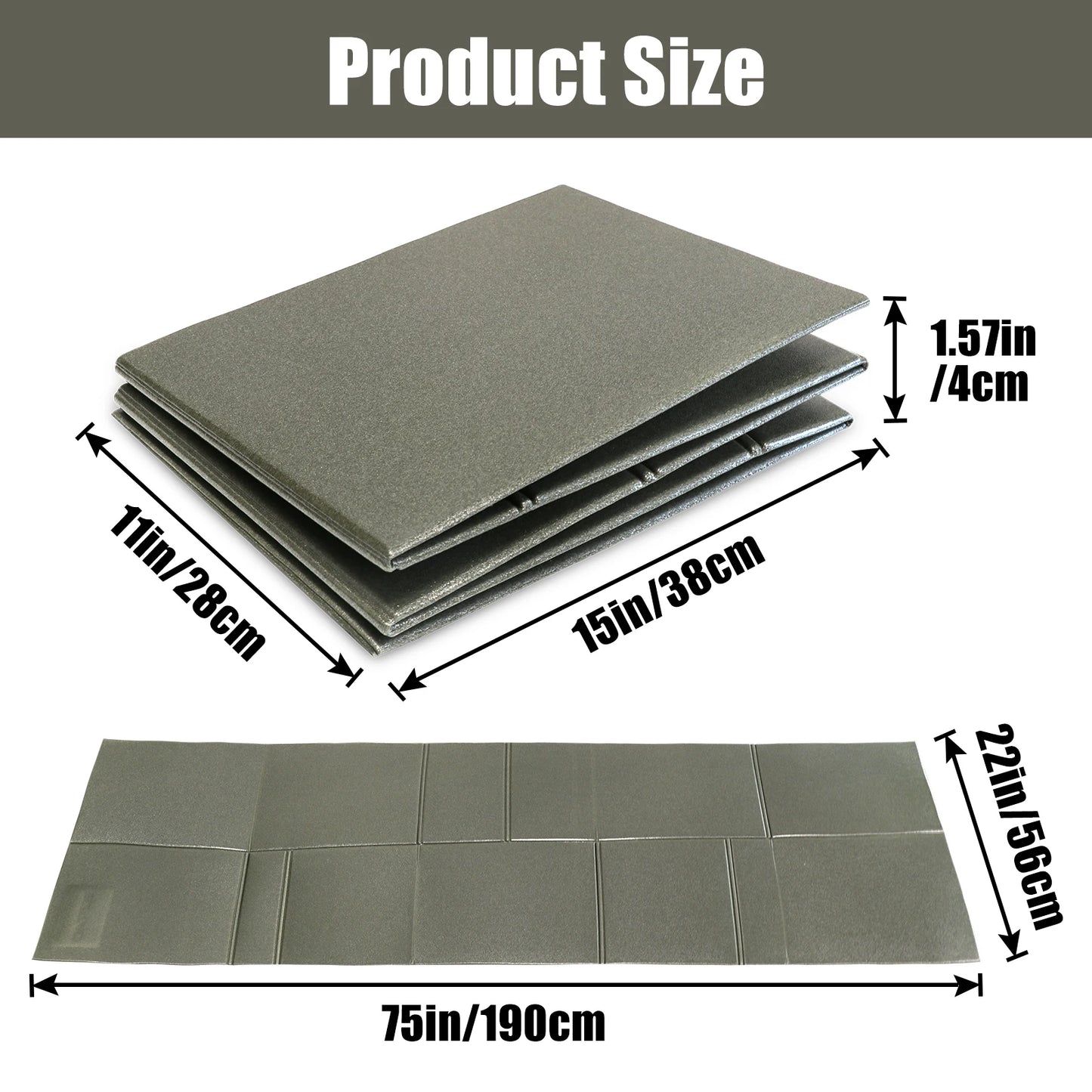 Tactical Foldable Sleeping Mat Waterproof Kneeling Pad For Camping Outdoors