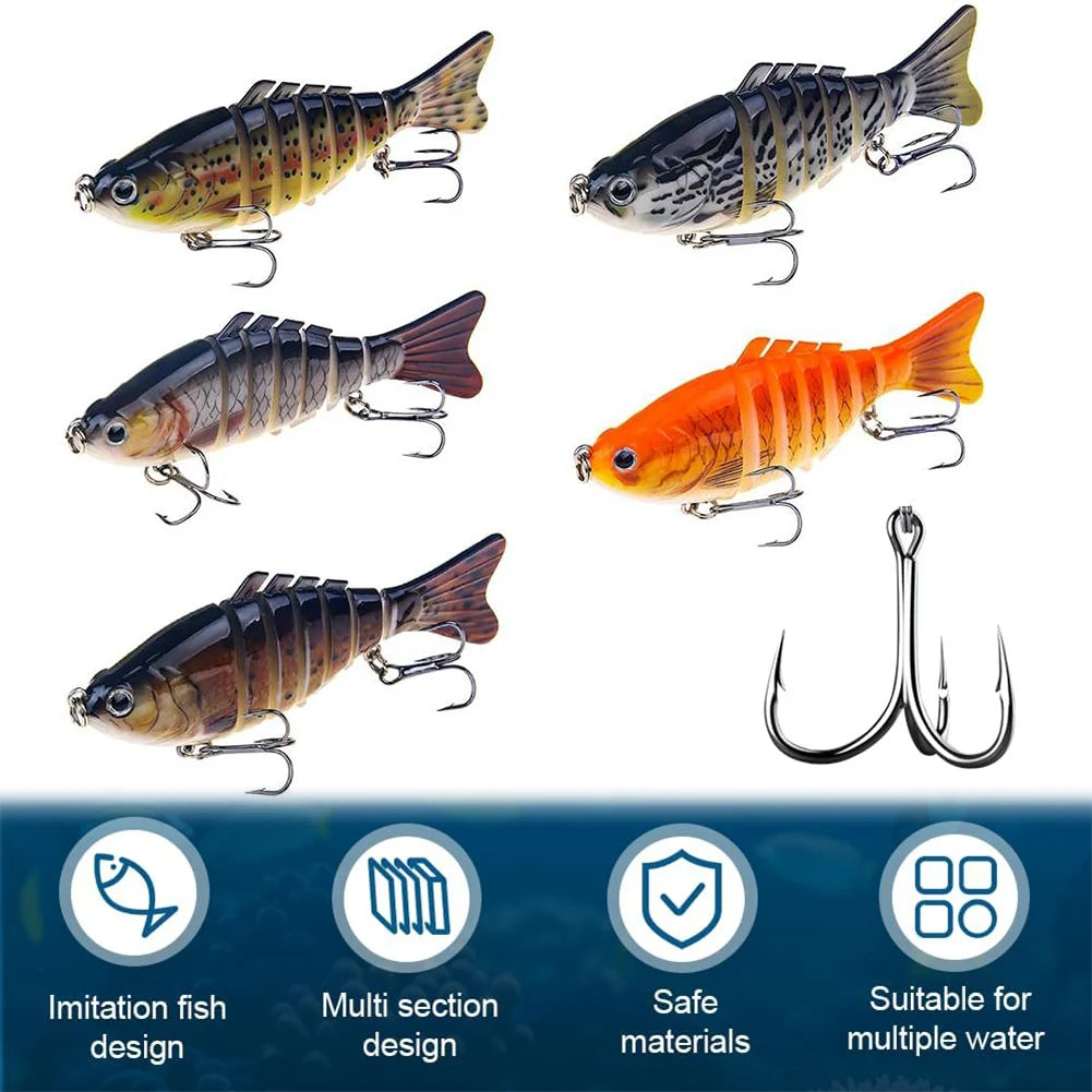 Sinking Wobblers Lifelike Multi Jointed Swimbait For Pike Bass Trout
