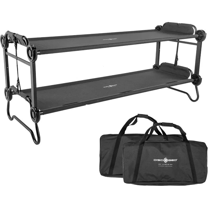 Disc-O-Bed Outdoor Convertible 2 Person Camping Cot Bench System