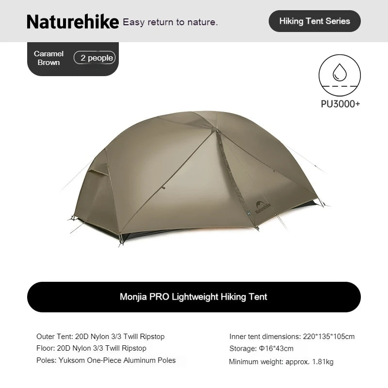 Naturehike Mongar Pro Camping Tent Ultralight Three Season Backpacking
