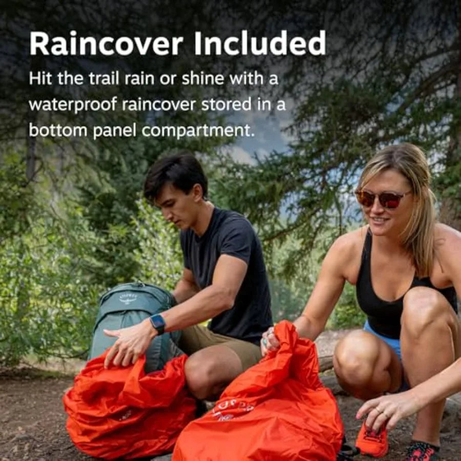 Stratos Hiking Backpack With Rain Cover For Lightweight Travel