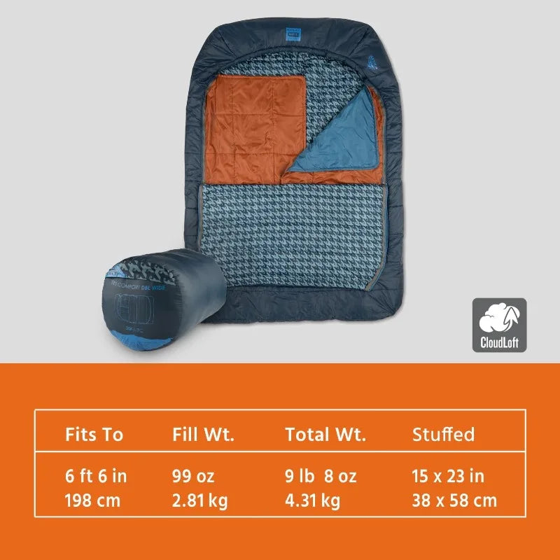 Kelty Tru.Comfort Doublewide 20 Degree Sleeping Bag for Couples