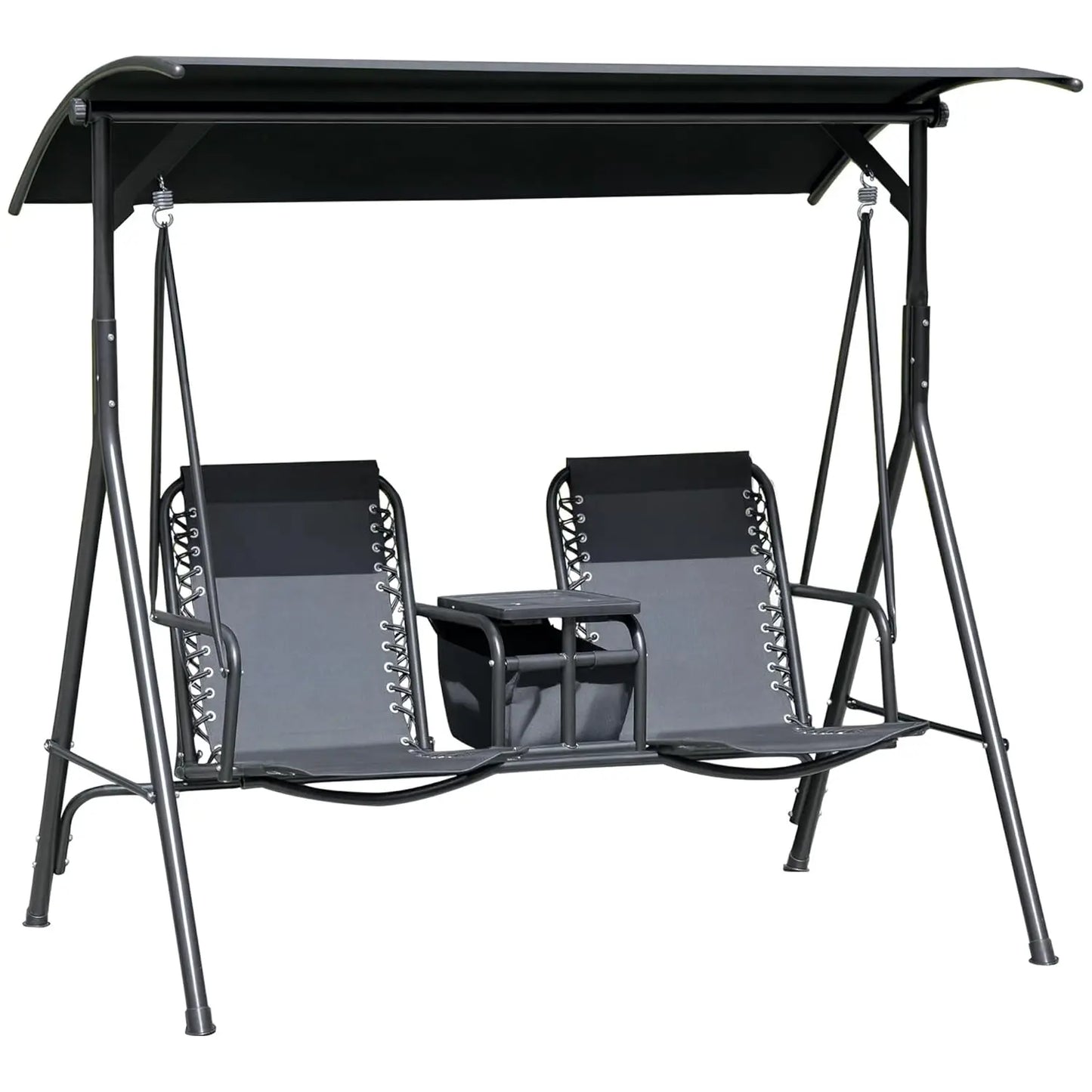 HUANZHUANG Outdoor Patio Swing Chair With Canopy Glider