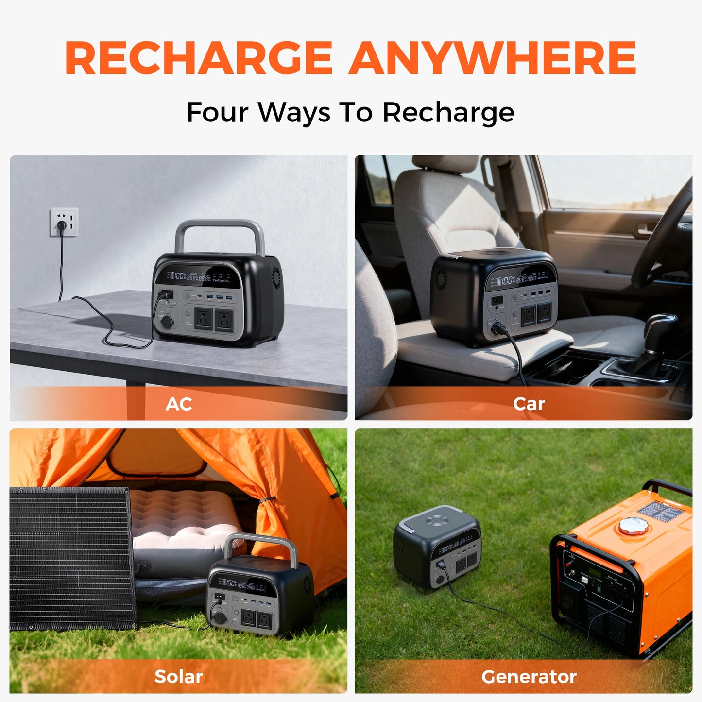 CTOLITY Apower 400 Portable Power Station 345.6Wh Solar Generator