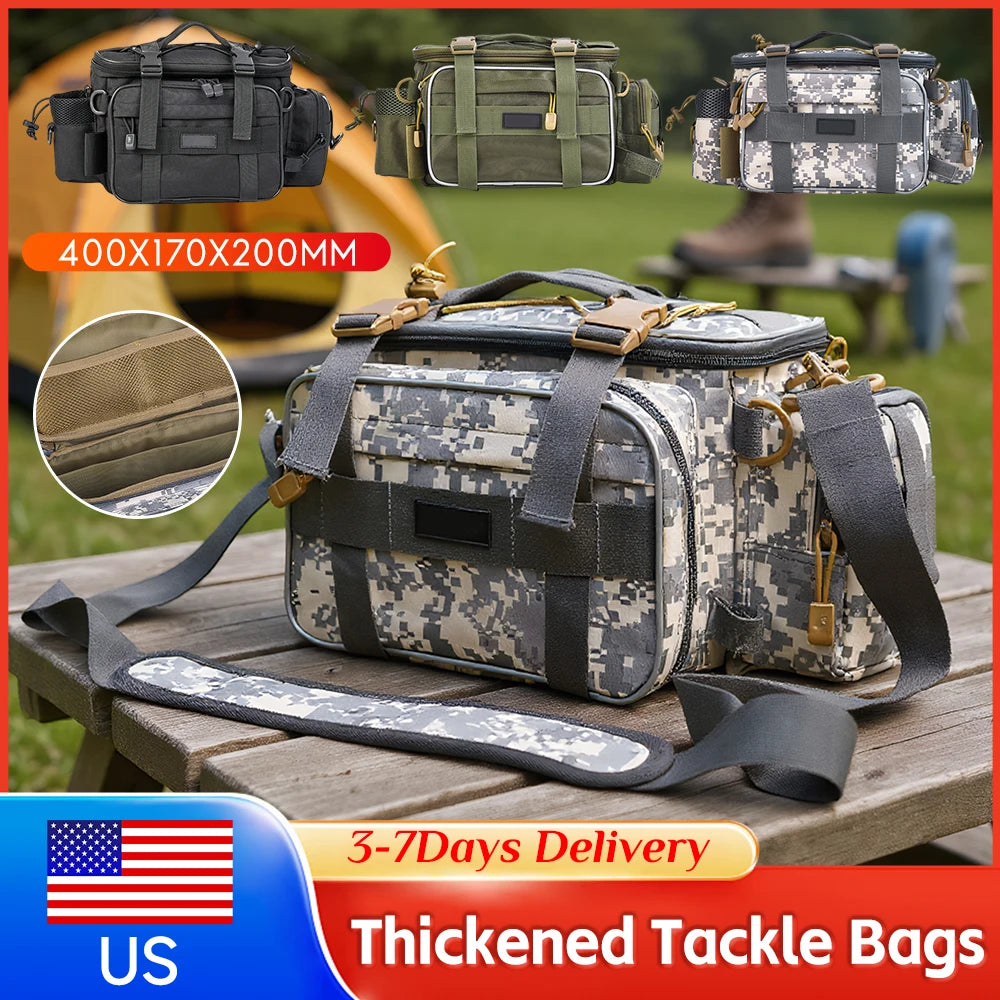 VAKIND Thickened Fishing Tackle Bags Large Capacity Organizer