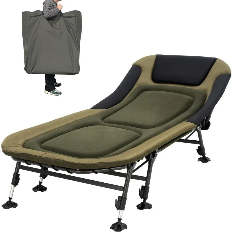 Camping Cot For Adults With Bag Heavy Duty Folding Bed