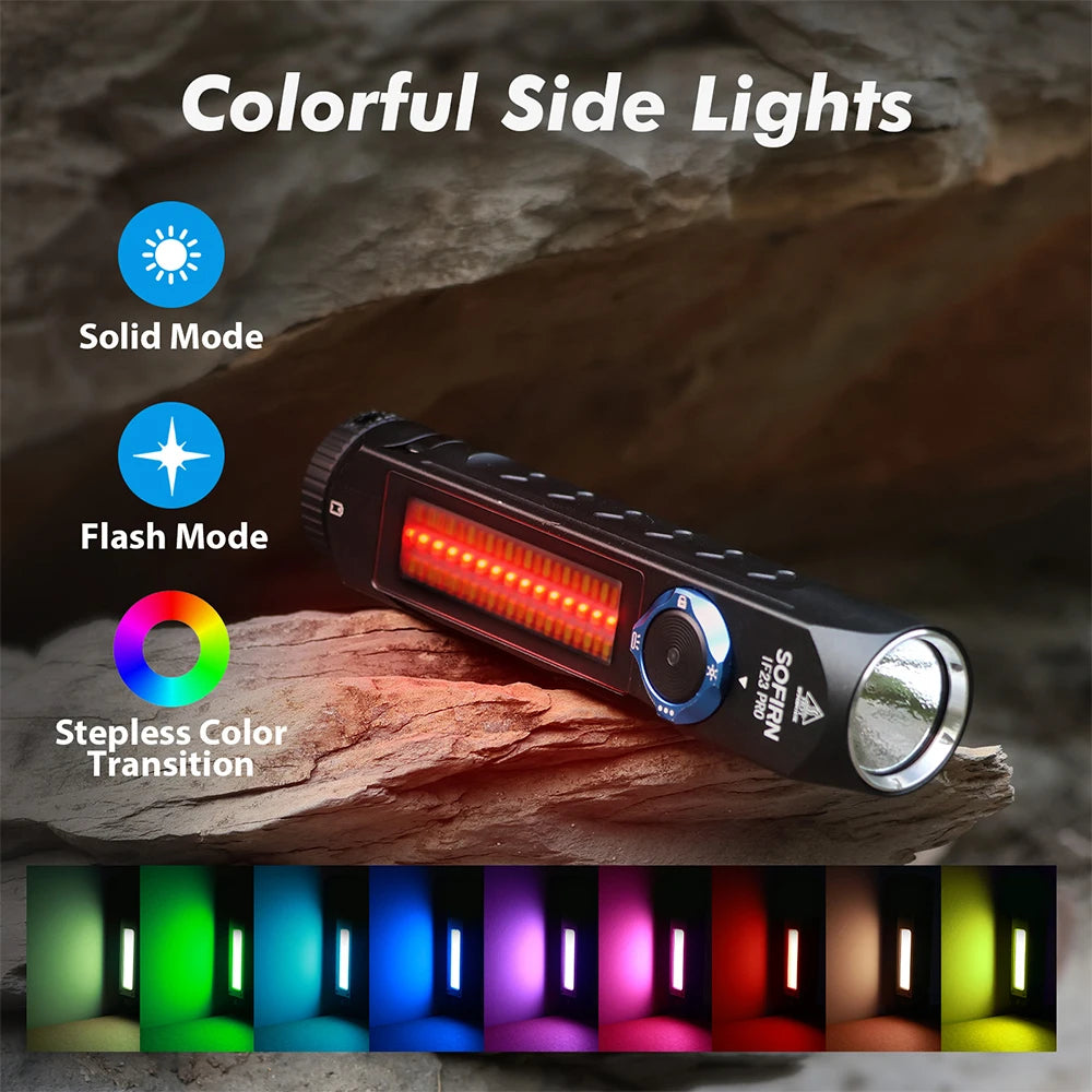 Sofirn IF23 Pro RGB Flashlight 5000lm XHP70B USB C Rechargeable
