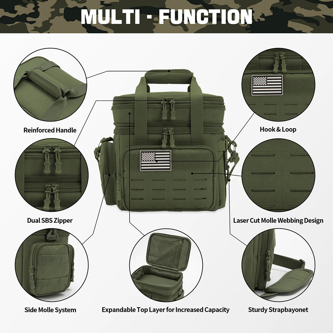 ReFire Gear Tactical Lunch Box Expandable Insulated Cooler Bag